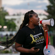 A recipient of the Deferred Action for Childhood Arrivals (DACA) program leads a protest near the White House in Washington, on June 12, 2020 .